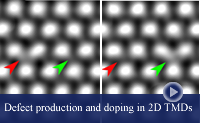 thumbnail-2 TEM iamges demonstrating vacancy reconstruction and production in MoS2