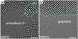 HRTEM images showing Mo clusters and graphene formation after high-temperature annealing