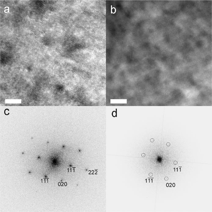 Diffractograms obtained with the SALVE I microscope